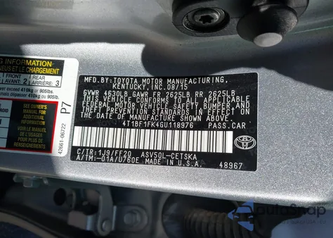 2016 Toyota Camry Se z USA, uszkodzony, nr VIN 4T1BF1FK4GU118976